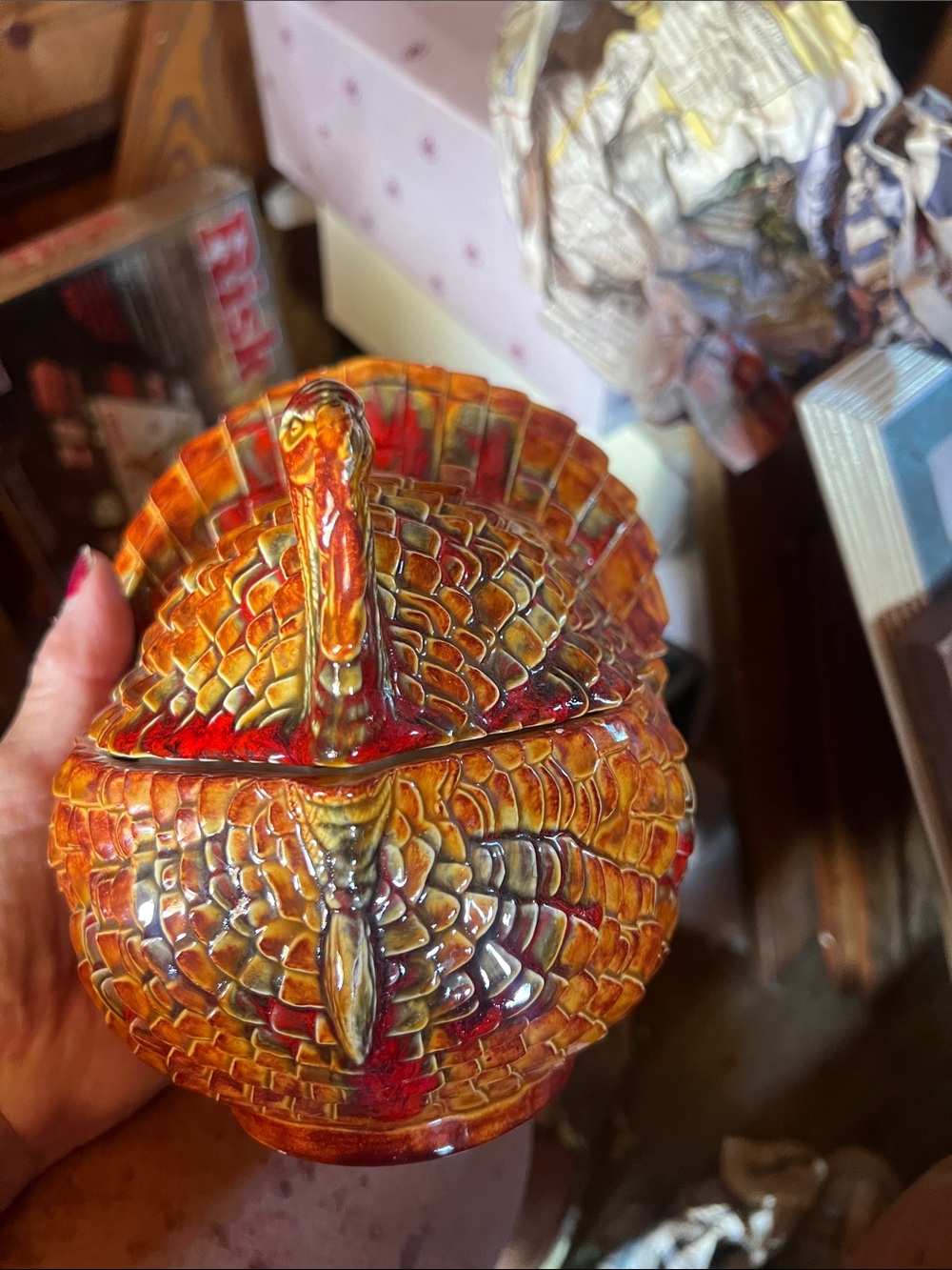 Vintage turkey cookie jar